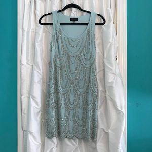 Aqua Sequin Dress - Size 0